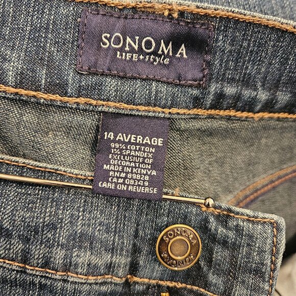 NWT Sonoma Jeans Womens 14 Average Classics fit Tapered Leg Mom casual everyday - Picture 5 of 13